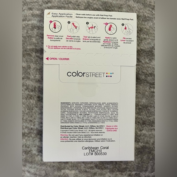 Color street -Caribbean Coral nail polish strips - Picture 2 of 2